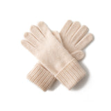 New Men's And Women's Same Solid Color Draw For The Autumn And Winter Of 2026, Goat Woolen Riding Windproof Outdoor Knitted Gloves