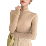 First-Line Ready-Up Seamless Wool Blending 2026 Autumn And Winter New Women's Short-Term Repair Pile Pile In The Bottom Of The Knitting Shirt