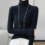 Wool Blended 2026 Autumn And Winter New Women's First-Line Ready-Up Pile High-Collar High-Collar To Keep Warm Knitted Bottom Sweater