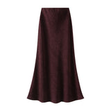 High-End Fishtail Skirt Skirt Thick Autumn And Winter New High-Waist Thin Temperament A-Word Swing Dress 9852