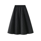 South Korea Dongdaemen 2025 Autumn New Loose Waist Ling Woven Cotton A Word Slimming Skirt Woman 8835