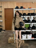 Korean British Style Short Wind Jacket Design Collar Double Buckle Korean Version Of Fashion Niche Top Lady