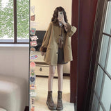 Qaqi Color Long Wind Coat Woman 2025 New Look This Year's Popular Small Han