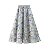 Heavy Industry Flower Lien Fairy Dress 2025 Spring New Covered Long Umbrella A-Word Tunma Skirt 1863