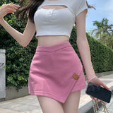 High-Waist Design Sense Niche Irregular Skirt Women 2025 Summer New Ass A Word Short Skirt