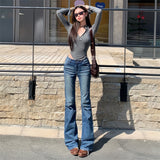 Vintage Low-Rise Narrow Version Of Straight Jeans Women 2025 Autumn And Winter New Elastic Loose Thin Taut Trousers