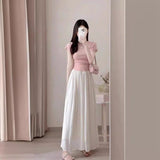 Summer Dress Gentle Wind Lady Wears Women's Suit Dress Korean Drama Temperament High-End Two Sets Of Chic Korean Style