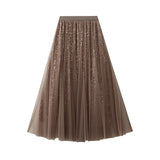 High-Level Sema Yarn Half-Dress Woman Hanging Super Fairy Yarn Cover Across The Big Swing A Word Long Skirt K503