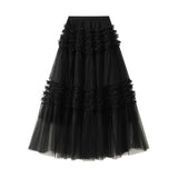 Spring Super Fairy Dress Dress Swree Sweet Retro Layer Lace Cake Skirt Yarn Skirt Skirt 1511