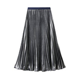 Fine Beads Of The Big Skirt Women In The Autumn Of 2025 New Temperamental Organ Folding Long Dress 8959