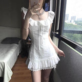 White French Suspension Dress Summer Girl 2026 New Small Short-Term Cash Skinny First Love Small White Skirt
