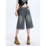 Vintage Seven-Point Jeans Women's Summer 2026 Trend New High-Rise Loose Thin Legs Pants