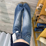 Vintage Non-Legged Micro-Lipped Leg Pants Women 2026 Large-Size Fat Mm High-Waisted Loose Thin Jeans