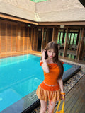 Tyrand Southeast Asia Island Vacation Wearing A Suit Female Xia Shen Thin Shoulder Dress Dopamine Hot Girl Skirt