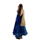 2026 New Seaside Vacation Wearing Klein Blue Sling Dress Women's Summer French Waist Dress