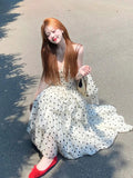 French Thousand Gold Storm Point Sling Dress Women's Summer 2026 New V-Neck Waist Holiday Style Temperament Dress