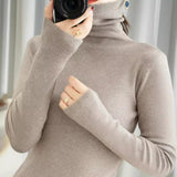 2026 Autumn And Winter New Korean Version Of The Short-Term Casing Pile Collar High-Collar High-Collar Tight-Dile High-Supreet Sweater