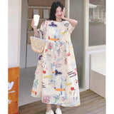 Super Good-Looking Summer Tweed Age-Daffiti Style Dress Women 2026 New Relaxation Feeling Korean Niche A Dress