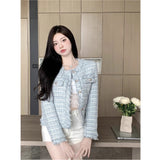 Small Scented Short Coat Woman 2025 New French Design Sense Fashion Temperament Tidly Chic Long-Sleeved Top