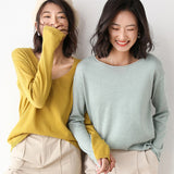 Wool Blended 2026 Autumn And Winter New Women's Round V. Collar Loose Short Jacket On The Head Of The Bottom Knitting Sweater