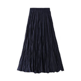 Folded Folded Skirt Half Skirt Autumn And Winter Girl A Word Long With Sweater Winter Skirt Wrinkled Winter Skirt 8862