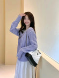 Set Women's 2025 Sleeveless Vest Dress Body Long Dress Knitted Open Shirt Twily Hollow Design