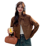 Maillard Coat Women's Spring And Autumn 2026 New Thin Design Embroidered Velvet Jacket Casual Top