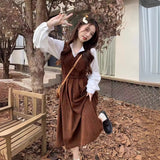 Early Autumn Dress With Two Sets Of College Style Dress Women's Autumn And Winter 2025 New Dress