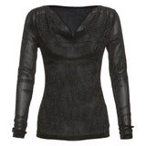 Unique Special To The Lion Collar Long-Sleeved T-Shirt For The Girls In The Summer New Design With A Slimmed-Up Hottie Top