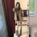Qaqi Color Long Wind Coat Woman 2025 New Look This Year's Popular Small Han
