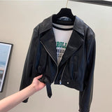 Brown PU Leather Coat Women's Spring And Autumn 2025 New Loose Port Wind Small Jacket Locomotive Shirt
