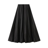 2025 Spring New Flow Of Folding A Word Half-Body Skirt Showing Lean Tight High Waist Loose Skirt 9858