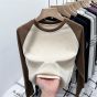 Autumn Niche Long-Sleeved Round Collar With T-Shirt Slimming Shirt Full Of Thin Chic Top Tide