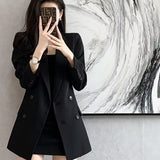 Chic Small Suit Jacket Female Korean Version Of Spring And Autumn 2025 New British Style Loose Leisure Lady Suit Top