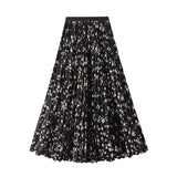 Folded Flowers Half-Dress Women 2026 Spring And Summer New High-Rise Umbrella Skirt Swing 100 Folding Long Skirt D9908