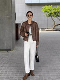 Black Short PU Small Leather Coat Women 2025 Spring And Autumn New Korean Version Of The Fashion Retro Curry Jacket Top