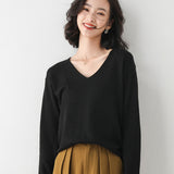 Wool Blended 2026 Autumn And Winter New Women's Round V. Collar Loose Short Jacket On The Head Of The Bottom Knitting Sweater
