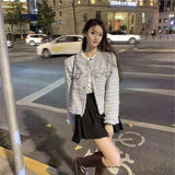 Small Scented Short Coat Woman 2025 New French Design Sense Fashion Temperament Tidly Chic Long-Sleeved Top