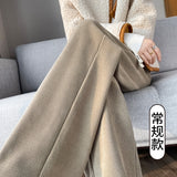 Plus Velvet Thick Lamb Velvet New Lindruffs Velvet Broad-Legged Women Autumn And Winter Northeast Special Thick Snow Trousers Women