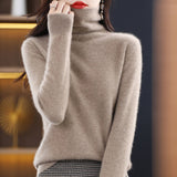 Line Ready-Upwear 100% Pure Wool 2026 Autumn And Winter New Women's Pile Warm Bottom Shirt Short Knitted Sweater