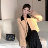 Net Red Loose Coat Small Incense Bile Coat 2026 Autumn And Winter Thick To Warm The Collar On The Dress Woman