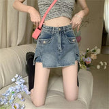 Spice Girls Open Fork Cowboy Dress Summer 2025 New High-Lumbar Ass Anti-Styled Walks Short Dresses Women's Dress