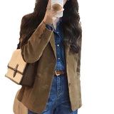 This Year's Popular Spring And Autumn New Small Suit Feel Elegant Ll óO Corduro Jacket Girl Small