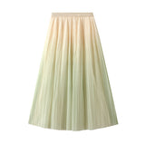 Elegant Temperament Gradually Faded Half-Body Dress 2025 Spring And Summer New Light Luxury High-Waist A Skirt 0872