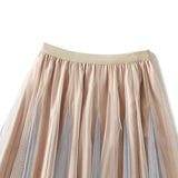 Double-Layer Croobedging Skirt Fresh Mesh Awning Skirt Women 2025 Spring Dress Gradually Transformed Skirt Skirt 1830