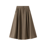 Suit Temperament Half-Dress Girl Autumn Blanch High-Waisted A Skirt Dress With A Thin Umbrella Skirt 3103