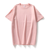 100% Cotton Breathable 2026 Spring And Summer Women's New Loose Round-Neck Short Pair Of Men And Women's Short-Sleeved T-Shirt