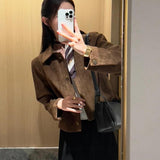 Millard Slipvelvet Women's Short 2026 Autumn And Winter New Retro Loose Small Thin Jacket Top
