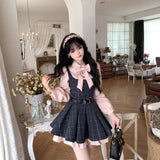 Fake Two College Style Small Dress Girl Spring And Autumn New Feeling Temperament Skinny Skirt