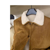 Millard Korean Fashion Deer Leather Wool Vest Winter New Inner Lamb Hair Small Shoulder